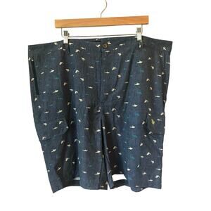 Margaritaville Island Reserve Shorts 44 Mens Golf Board Bermuda Blue White Aqua